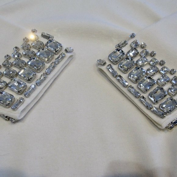 Sindih Rhinestone-Cuff Wool Sweater NWOT Size XL - Picture 1 of 6